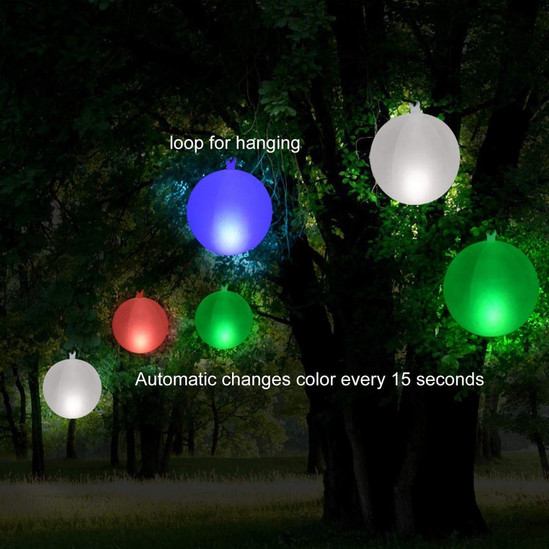 ESUPER Floating Pool Lights Inflatable Waterproof IP68 Solar Glow Globe,14â€ Outdoor Pool Ball Lamp 4 Color Changing LED Night Light, Party Decor for Swimming Pool,Beach,Garden,Backyard,Lawn,Pathway - 2 PCS - Image 4